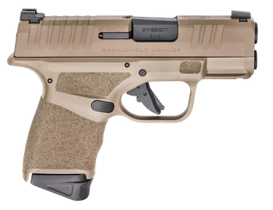 Springfield Armory HC9319F HellcatMicro-Compact Frame 9mm Luger 13+1/11+1 3" Melonite Steel Barrel, Flat Dark Earth Cerakote Serrated Steel Slide, Flat Dark Earth Polymer Frame w/Picatinny Rail