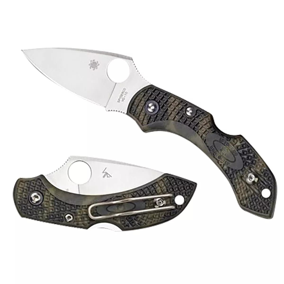 Spyderco Dragonfly 2 2.30" Folding Plain Satin VG-10 SS Blade Zome Green Textured FRN Handle Includes Pocket Clip