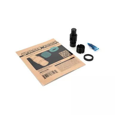 Strike X-Comp Thread Adapter Kit, 5/8"-24 TPI - M18x1 RH, Black Finish