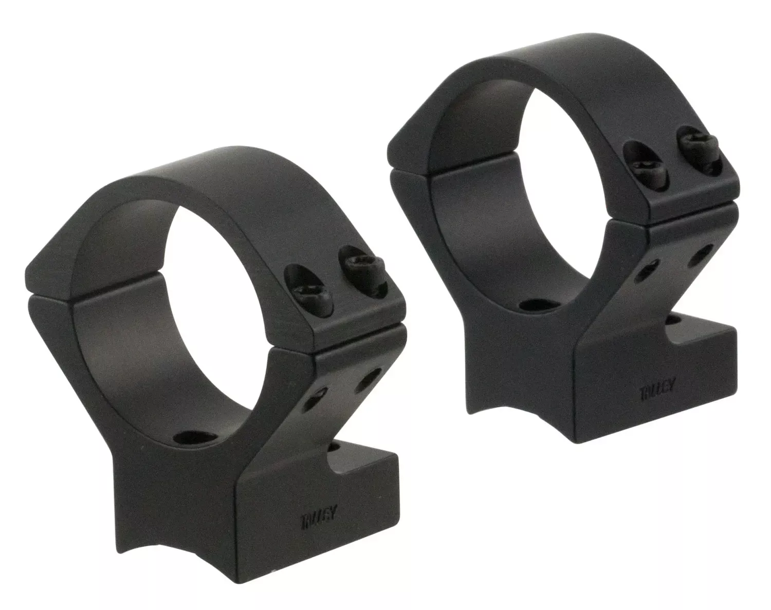 Talley Light Weight Ring/Base Combo Medium 2-Piece Base/Rings For Weatherby Vanguard Black Matte Anodized Finish 30mm Diameter