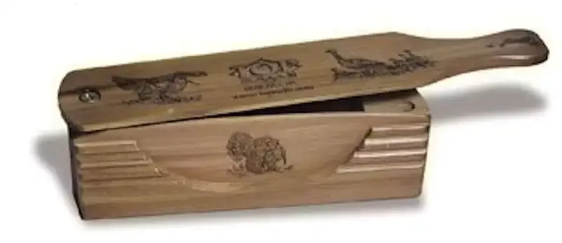 Top Calls Laser Engraved Walnut Box Call