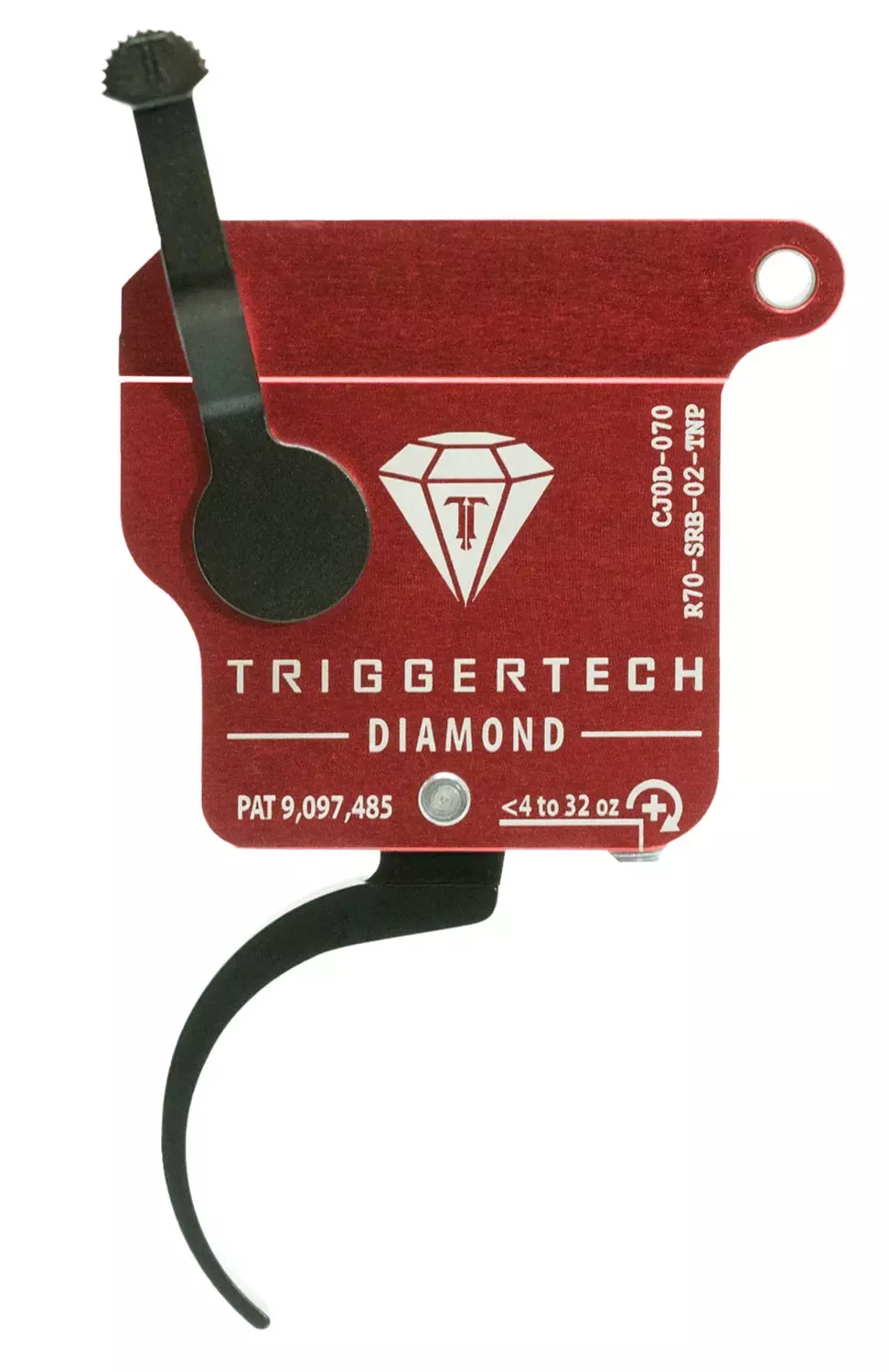 TriggerTechDiamond Without Bolt Release Single-Stage Pro Curved Trigger with 0.30-2 lbs Draw Weight for Remington 700 Right