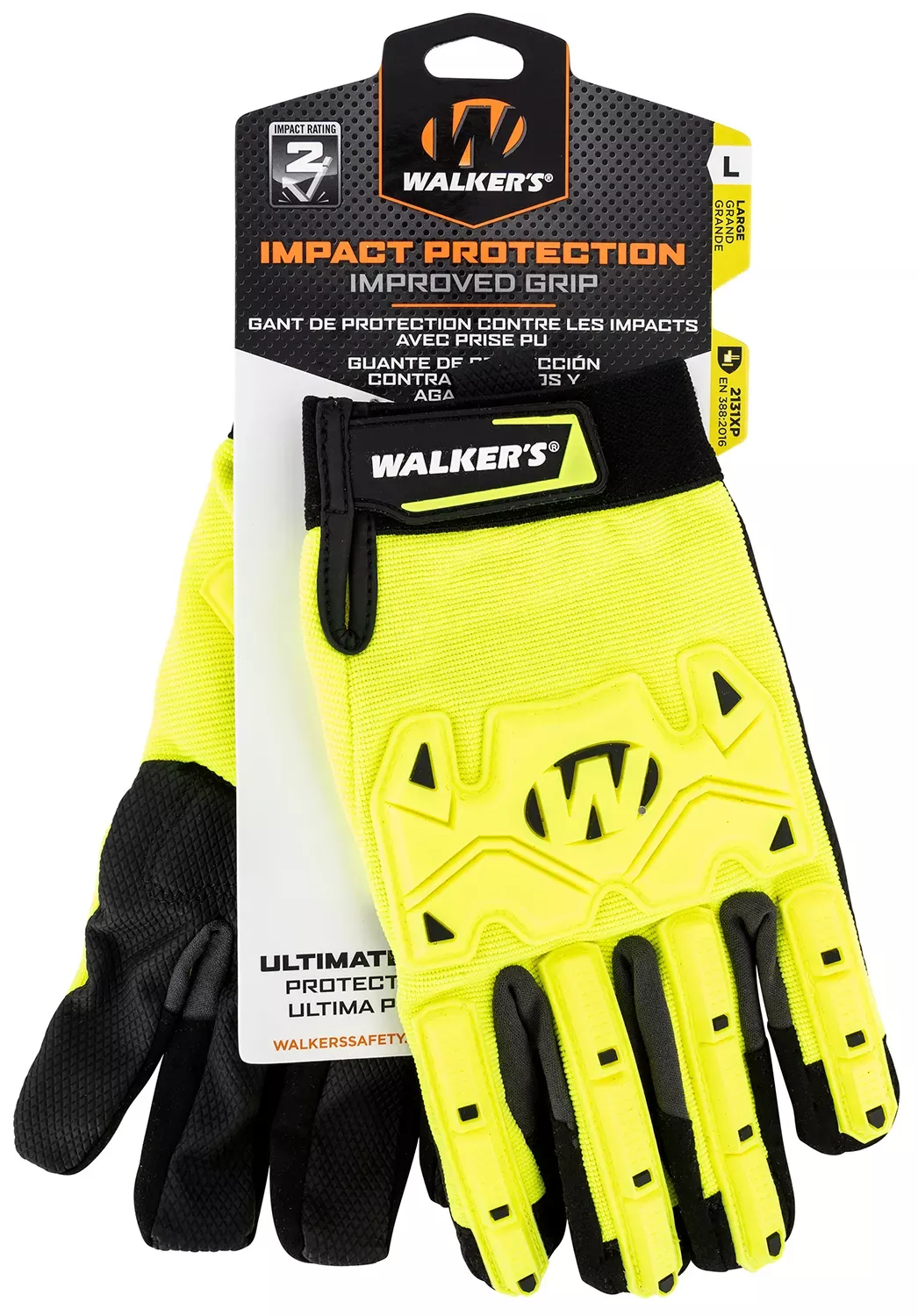 Walker’s Impact Resistance Gloves Yellow/Black Large