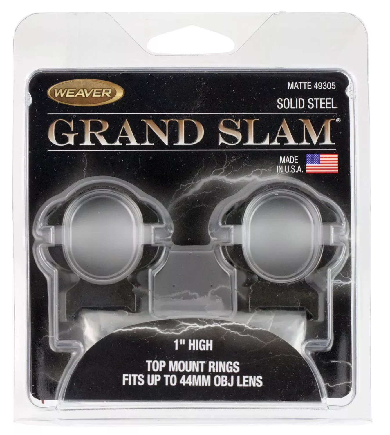 Weaver Grand Slam Top Mount Rings 1" Medium Matte