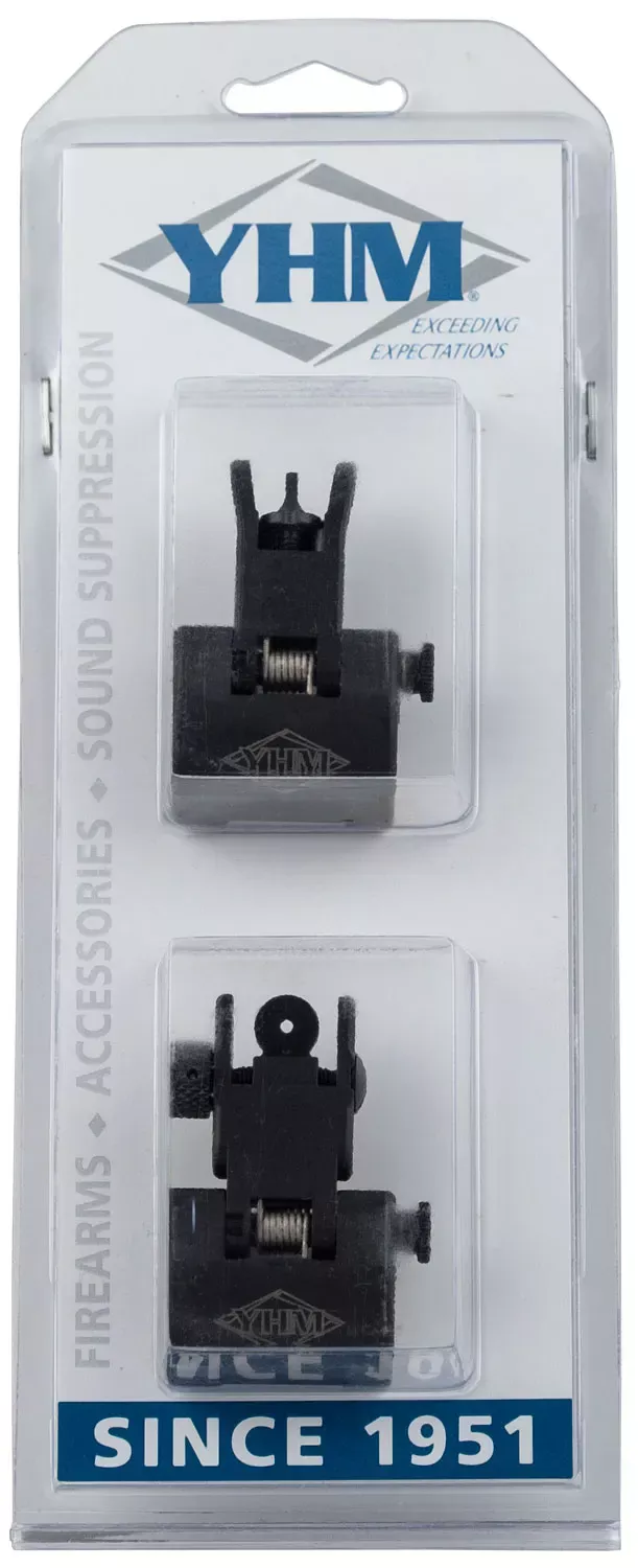 Yankee Hill Q.D.S. Same Plane Sight System Folding Black Hardcoat Anodized for AR-Platform