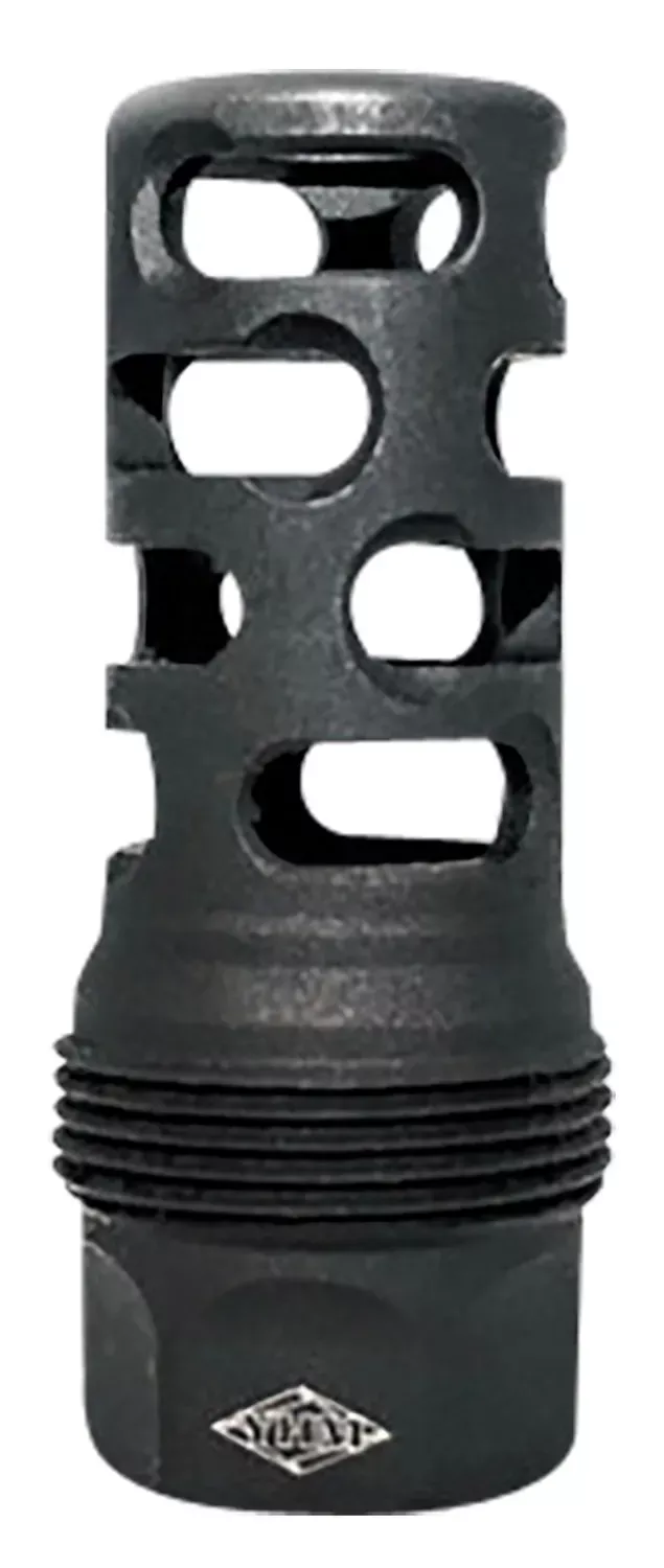 Yankee Hill sRx Q.D. Muzzle Brake Long Black Phosphate Steel 5/8″-24 tpi 9mm 2.30″ OAL & 9.375″ Diameter sRx Adapters