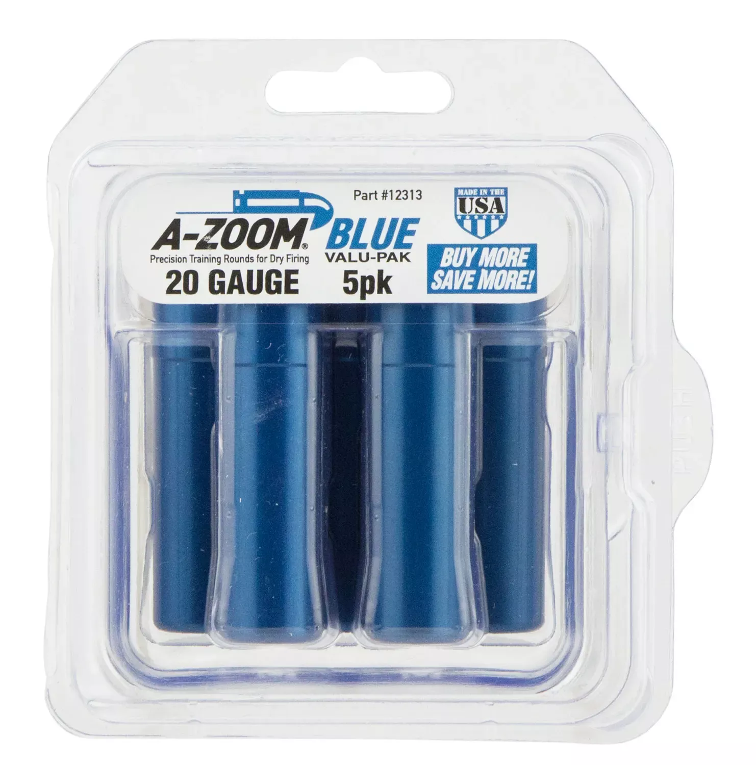 A-Zoom Blue Snap Caps Shotgun 20 GA Aluminum 5/Pack